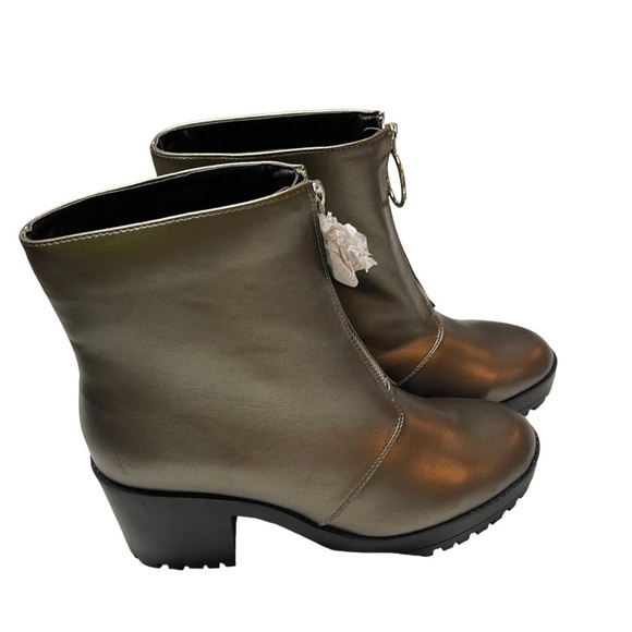 NEW Beston Pewter Gray Front Zip Boots - Size 8.5 - Picture 3 of 7